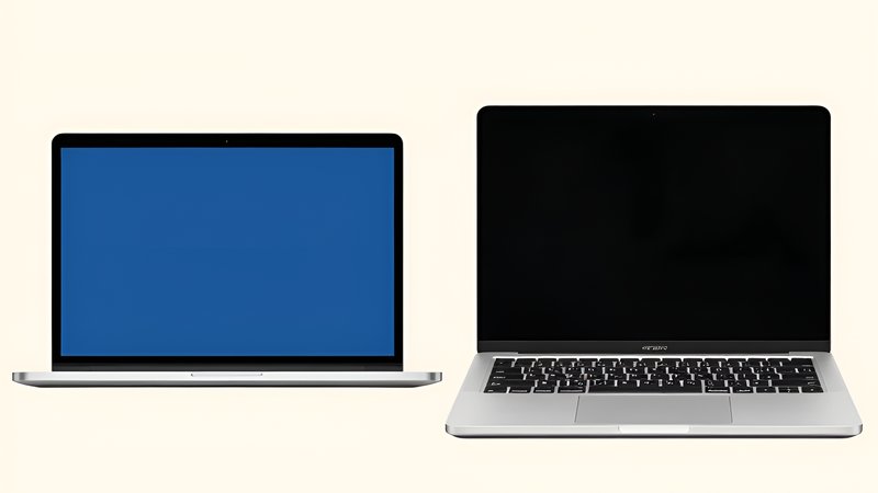 Сравнение б/у MacBook и нового ноутбука Acer для экономии бюджета в магазине Notebookbe